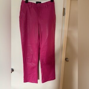 ASOS Bright Pink Faux Leather Pants